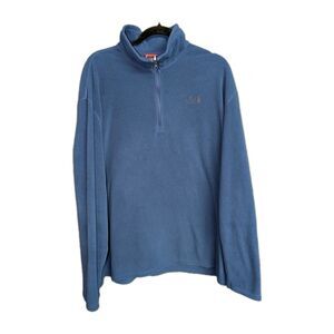 The North Face Fleece Sweatshirt Men's Size XXL 1/4 Zip Pullover Blue Outdoors